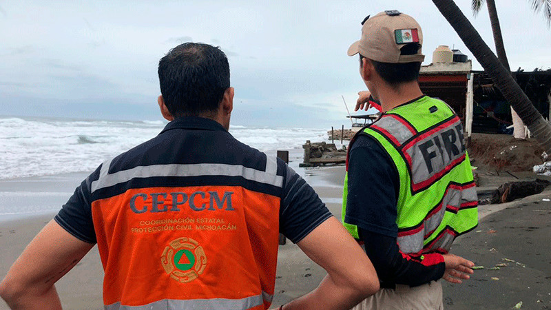 Se registran daños en playa San Temo, en Coahuayana, por paso de huracán ‘Lidia’, categoría 4 