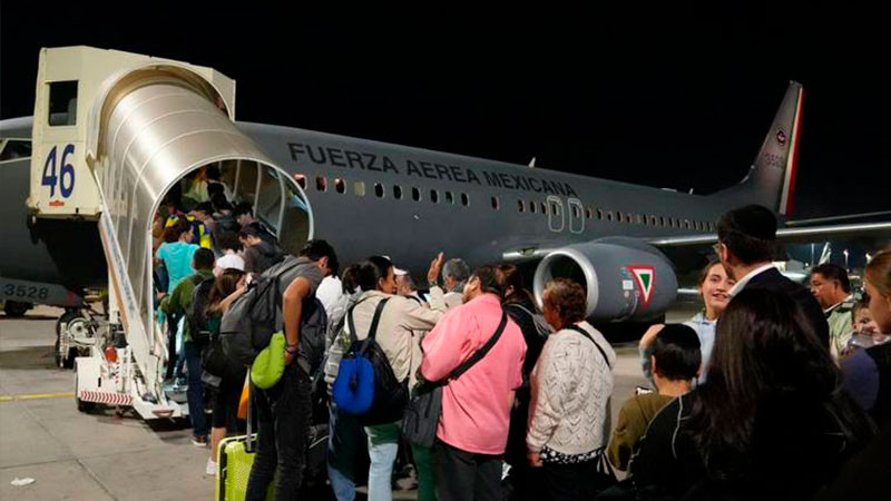 Sale de Israel segundo vuelo de la Fuerza Aérea Mexicana con 141 mexicanos 