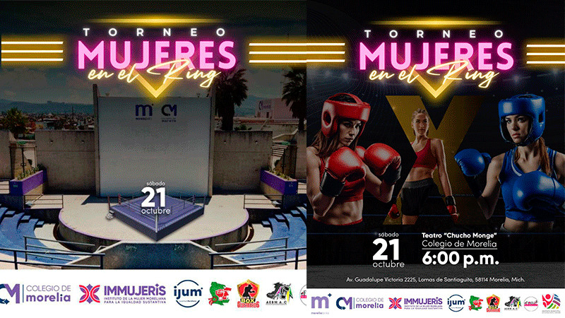 Invitan a disfrutar de Cartelera Mujeres en el Ring en Colegio de Morelia