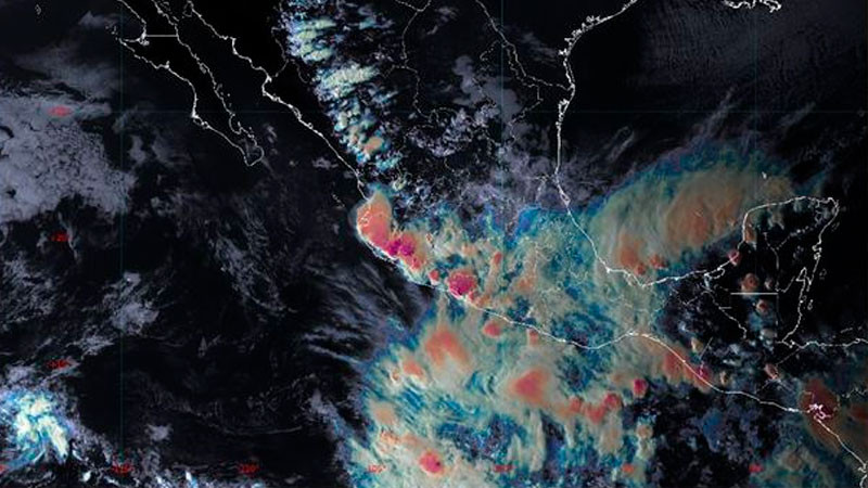 Probabilidad para desarrollo ciclónico al sur de las costas Michoacán; traerá lluvias 