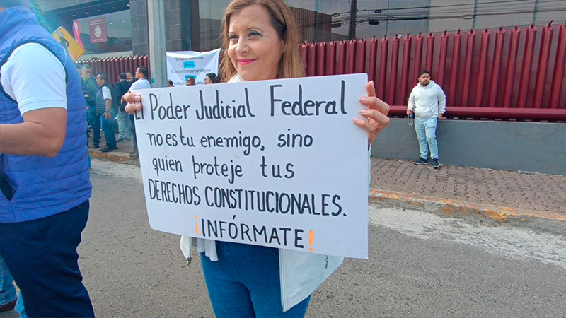 Advierten trabajadores de Poder Judicial que continuarán protestas en defensa de sus derechos laborales