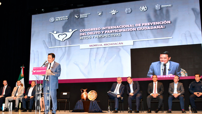 Arranca Primer Congreso Internacional de "Prevención del Delito", en Morelia 