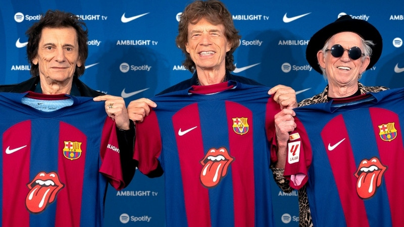 La icónica lengua de los Rolling Stones aparecerá en la playera del Barcelona en el Clásico español 