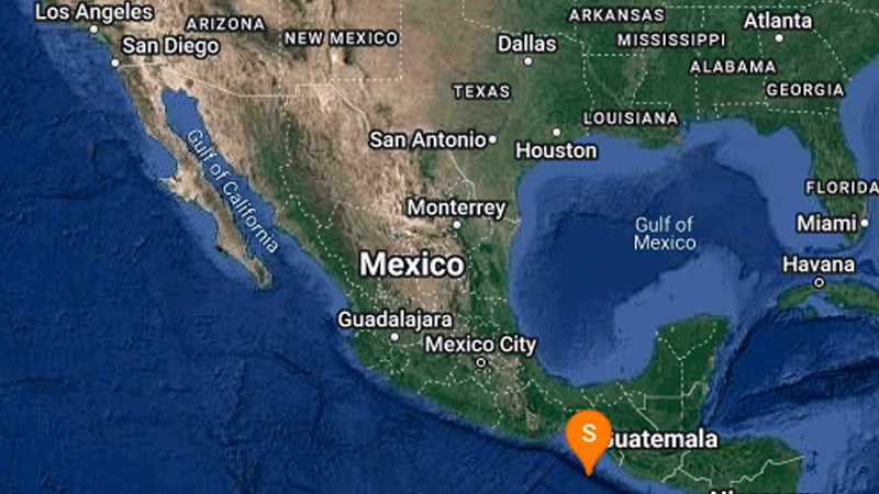 Reportan sismo de magnitud preliminar 5.2 en Chiapas 