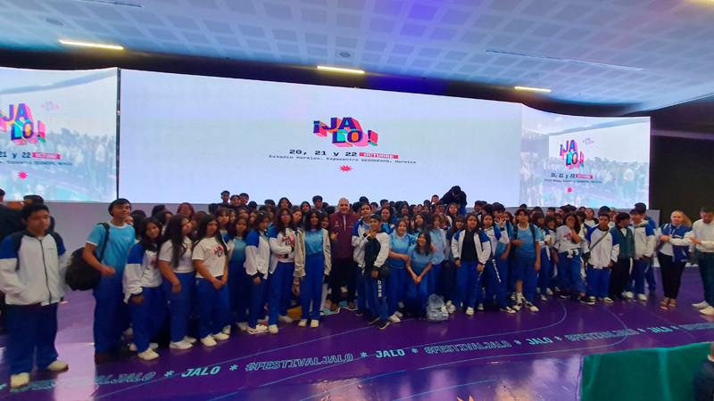 Más de 450 estudiantes del Cobaem asisten al primer día del Festival Jalo, en Morelia 