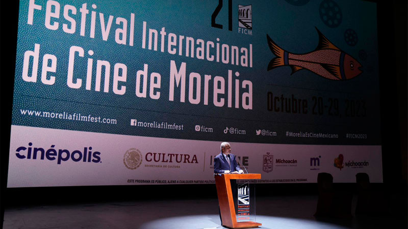 Inaugura Bedolla la edición 21 del Festival Internacional de Cine de Morelia 