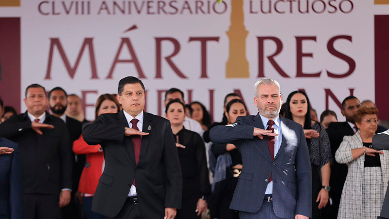 Sin protestas por primera vez, honran a Mártires de Uruapan