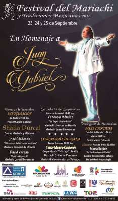 Por realizar el “XIX Festival del Mariachi y Tradiciones Mexicanas 2016” en Morelia  - Foto 0 