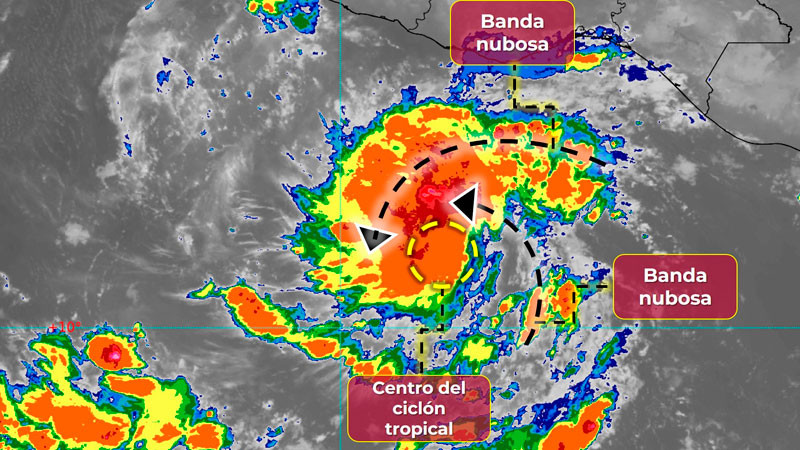Tormenta tropical Otis se mantiene al sur de Oaxaca con desplazamiento hacia el norte 
