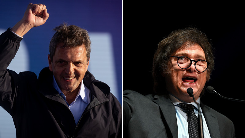 Entre Sergio Massa y Javier Milei, el próximo presidente de Argentina; van a segunda vuelta 