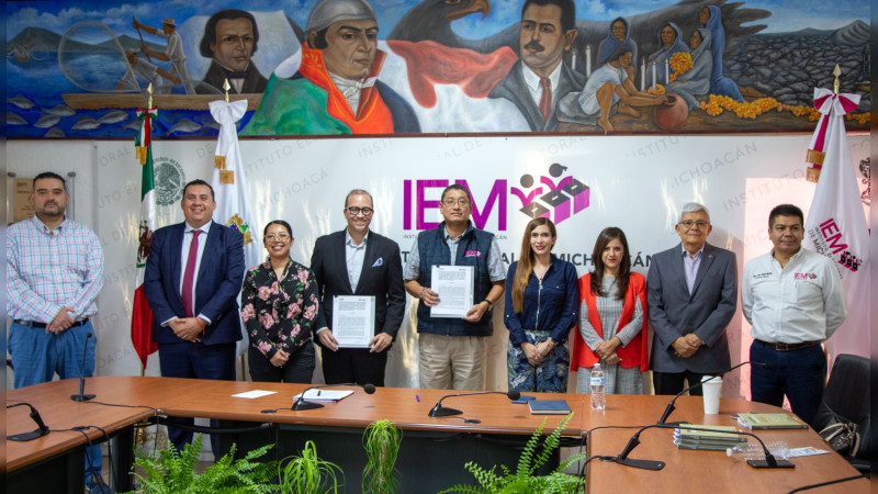 El IEM y COPARMEX Michoacán van por un voto libre, responsable, informado y razonado