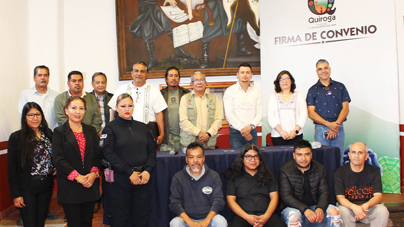 Edil de Quiroga firma convenio con la Comisión Forestal del Estado 