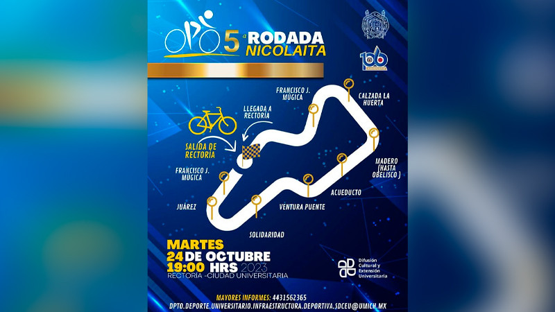 Se agotó el préstamo de bicicleta para la Rodada Nicolaita; si cuentas con una, te esperamos 