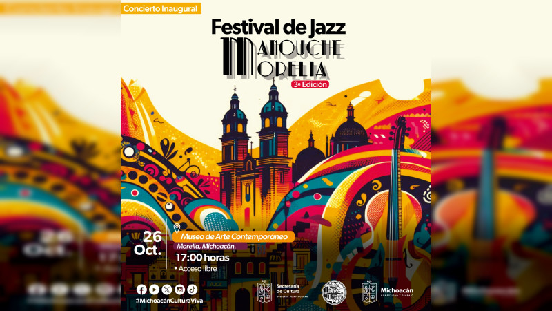 Anuncia Secum tercera edición del Festival de Jazz Manouche Morelia