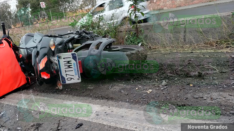 Trágico accidente de un motociclista sobre Av. 5 de Febrero en Querétaro 