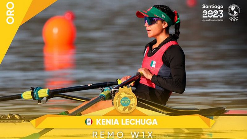 Kenia Lechuga suma un oro para México en Remo dentro de los Juegos Panamericanos 