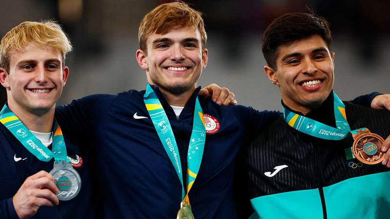 México crece en gimnasia; Isaac Núñez gana bronce en barras en los Panamericanos 2023 