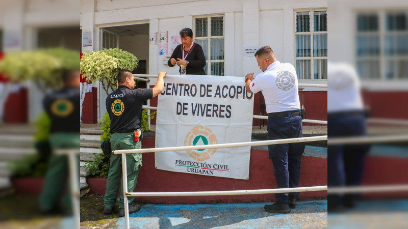 Gobierno de Nacho Campos instala centro de acopio para damnificados en Guerrero