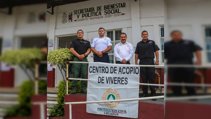 Gobierno de Nacho Campos instala centro de acopio para damnificados en Guerrero