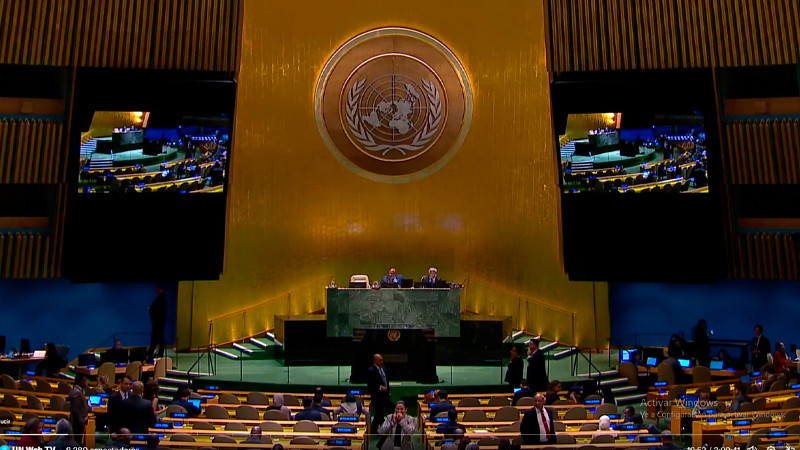 En asamblea de la ONU México vota a favor de una "tregua humanitaria" en conflicto bélico Israel-Gaza 