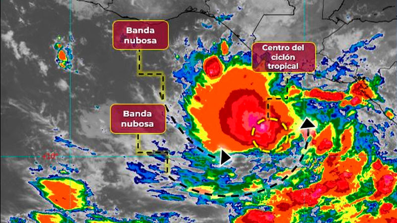 Tormenta tropical Pilar se fortalece; generará lluvias en Oaxaca y Chiapas 