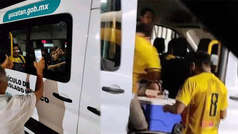 En Yucatán, captan a varias personas bebiendo a bordo de una ambulancia 