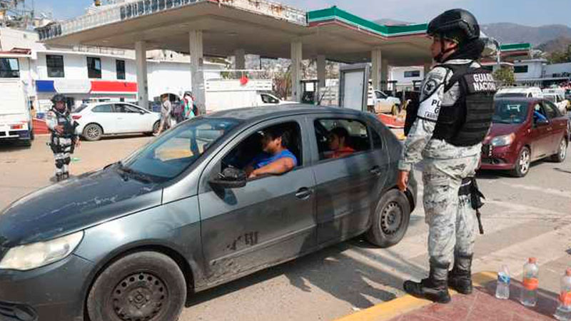 Guardia Nacional mantiene acciones de seguridad en municipios de Guerrero afectados por huracán Otis 