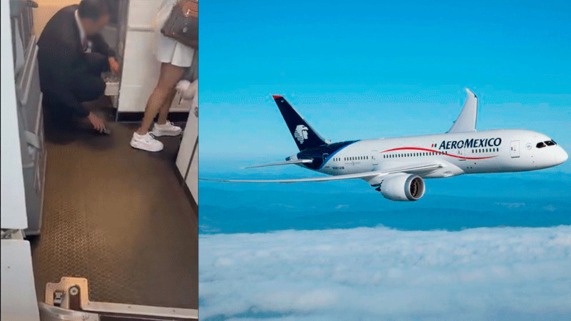 Exhiben a sobrecargo de Aeroméxico que graba debajo de falda de pasajera 