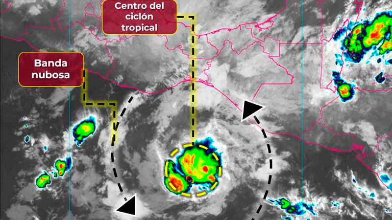 Tormenta tropical Pilar se localiza al sur de Chiapas 