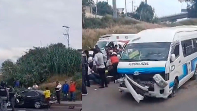 Aparatoso accidente en la Carretera Federal a Tlaxcala deja 10 heridos 
