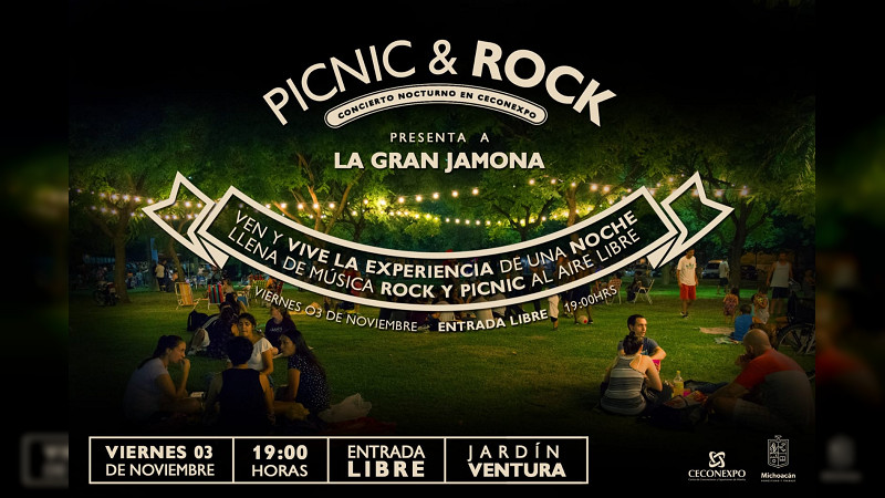 Si no tienes planes para este viernes, lánzate al Picnic & Rock del Ceconexpo 
