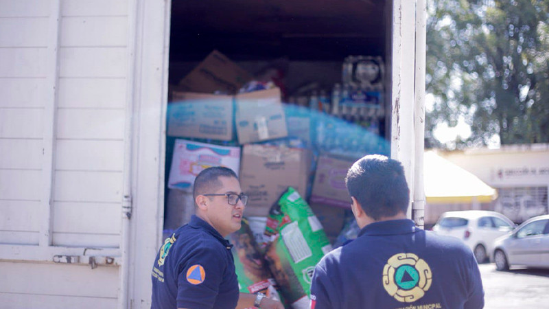 Envía Uruapan 3.5 toneladas de víveres a damnificados de Acapulco