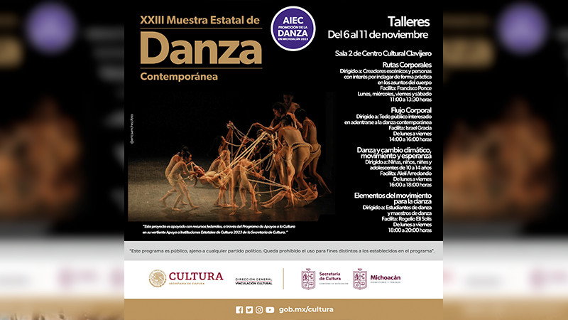 Oferta Secum 4 talleres gratuitos de la Muestra de Danza Contemporánea 