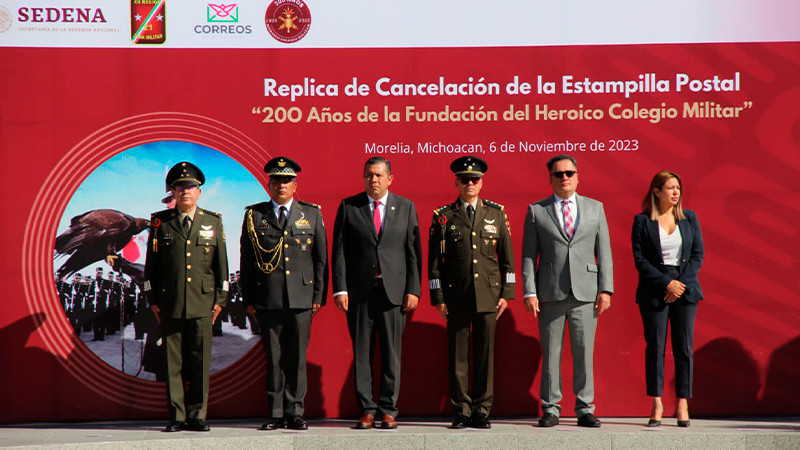 Con sello postal conmemoran los "200 Años de la Fundación del Heroico Colegio Militar" en Morelia 