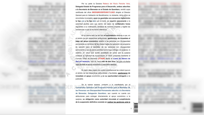 Investiga FGR a delegada del Bienestar en Querétaro 