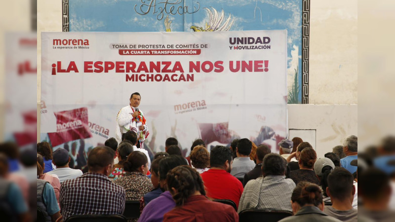 Torres Piña suma a comunidades indígenas de Michoacán a defensa de la 4T