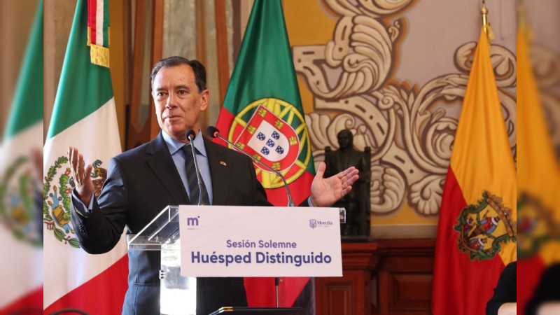Felicita Embajador de Portugal al Gobierno de Morelia por impulsar cultura