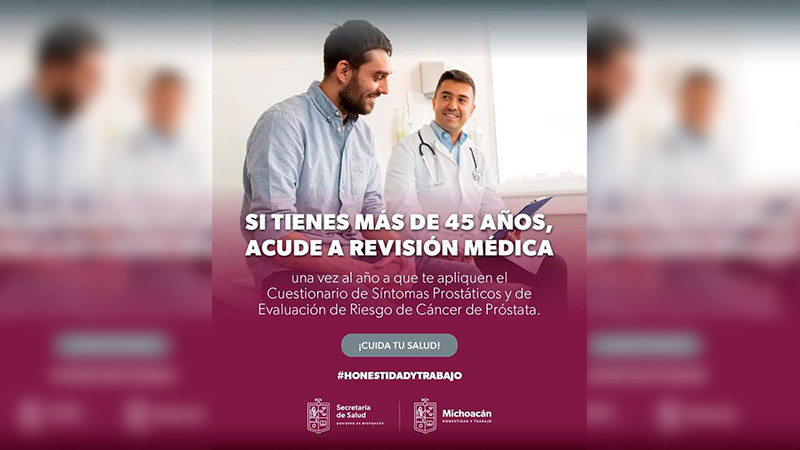 Salud Michoacán realiza estudio gratuito para detectar cáncer de próstata 