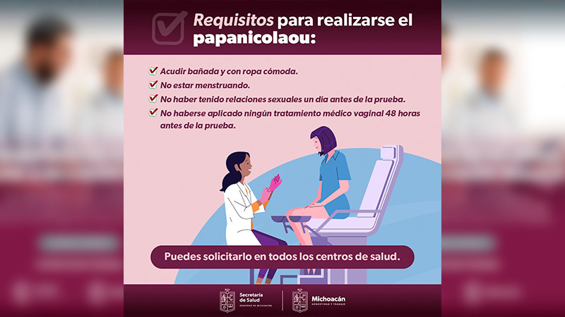 Pruebas gratuitas de Papanicolaou en todas las unidades médicas de la Salud Michoacán  