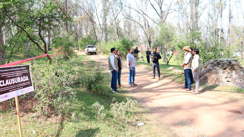 Proam clausura obras en Área Natural Protegida de Morelia