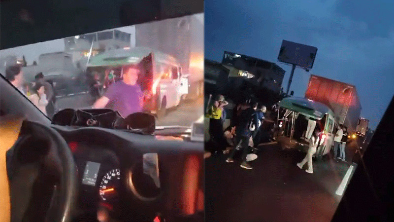 Accidente en Circuito Exterior mexiquense deja un saldo de 15 personas lesionadas 