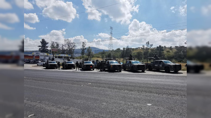 Arriban a Michoacán 200 elementos de la Fuerza de Tarea Conjunta México, reforzarán la seguridad 