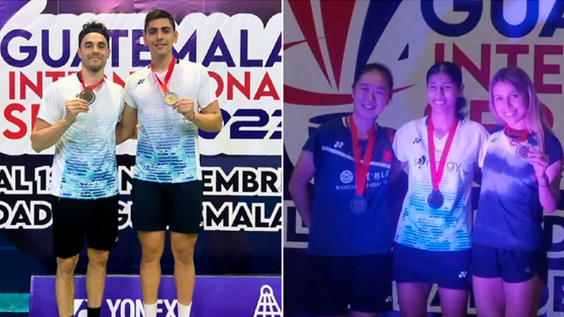 Con oro, plata y dos bronces, bádminton mexicano destaca en Serie Internacional en Guatemala 