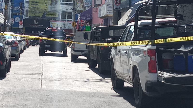Ataque a local en pleno centro de Celaya, deja un muerto y un herido