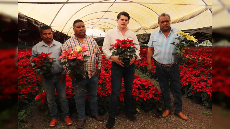 Refrenda Toño Ixtláhuac respaldo a productores de Nochebuena