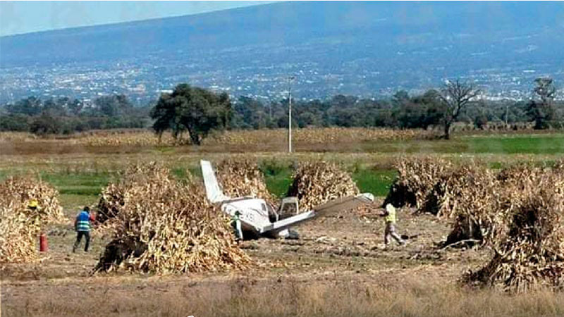 Se desploma avioneta en inmediaciones del aeropuerto de Huejotzingo, Puebla 