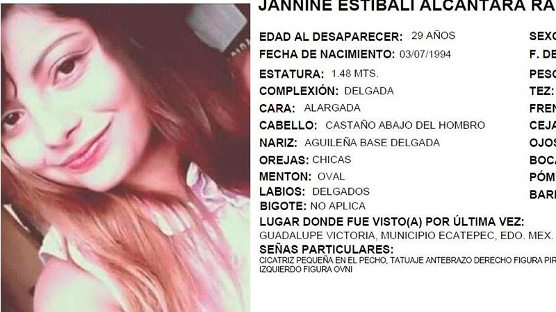 Encuentran sin vida a Jannine Alcántara, DJ desaparecida en Coacalco 