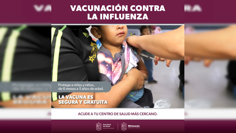 Avanza en Michoacán vacunación contra la influenza 