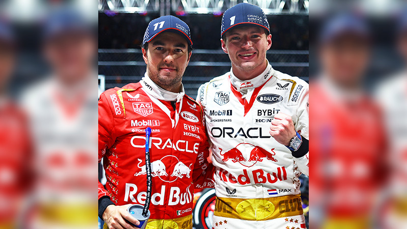 Max Verstappen se lleva el gran premio de Las Vegas y Checo Pérez lograr quedarse con el subcampeonato de la F1  