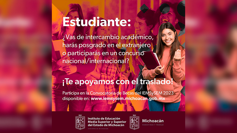 Ofrece IEMSySEM becas de transporte internacional a estudiantes de prepa y universidad  